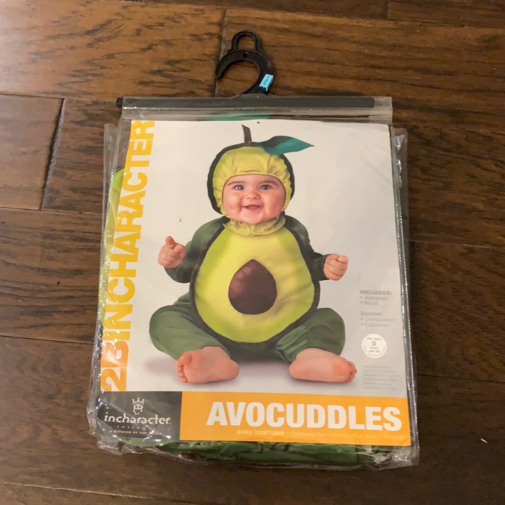 Avocuddles incharacter costume NWT 6-12m